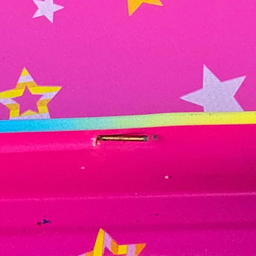 90s Sanrio Hello Kitty Pencil Box Metal Tin Pastel Rainbow Stars Japan